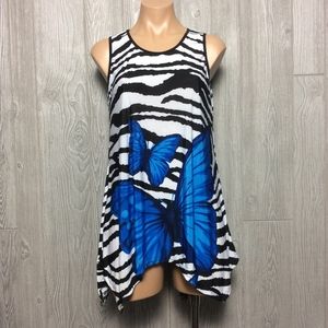NWT Blue Butterfly Tank